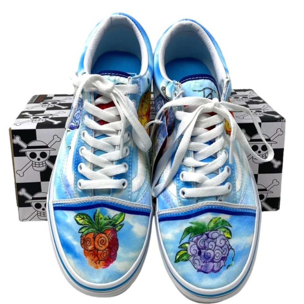 VANS x One Piece Old Skool Low Shoes Skate Canvas Women's Sneakers VN0007NT7WN - Picture 7 of 12
